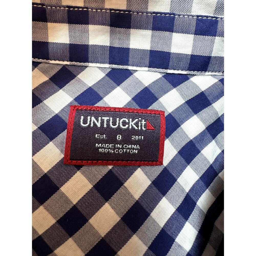 UNTUCKit: Belleza Blue Gingham Women's Shirt Size 8 - Picture 7 of 7